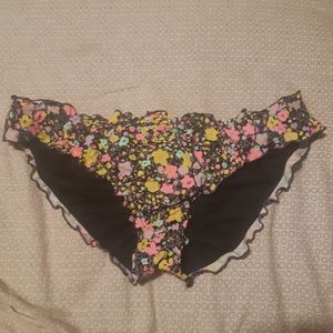 Victoria's Secret floral ruffle bikini bottoms